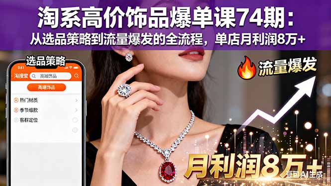 ：从选品策略到流量爆发的全流程，单店月利润8万+