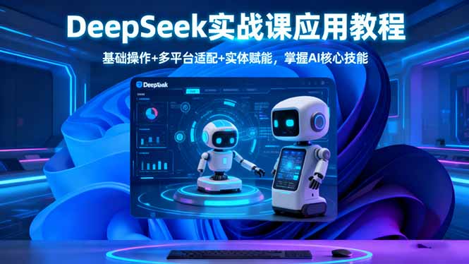 DeepSeek实战课应用教程、基础操作+多平台适配+实体赋能，掌握AI核心技能