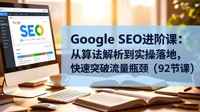 Google SEO进阶课:从算法解析到实操落地,快速突破流量瓶颈(92节课)