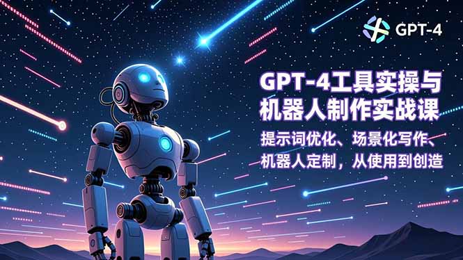 GPT-4工具实操与机器人制作实战课:提示词优化、场景化写作、机器人定制,从使用到创造